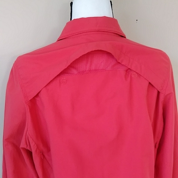 REI Vented Recreational Outdoor Adventure Hiking Shirt L Orange Coral - Picture 11 of 16